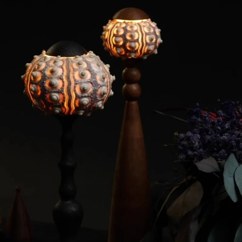 Artistic Innovation Sea Urchin Lamp Atmosphere Decoration Middle Ancient Design Lamp Decoration Exquisite Elegant Unique