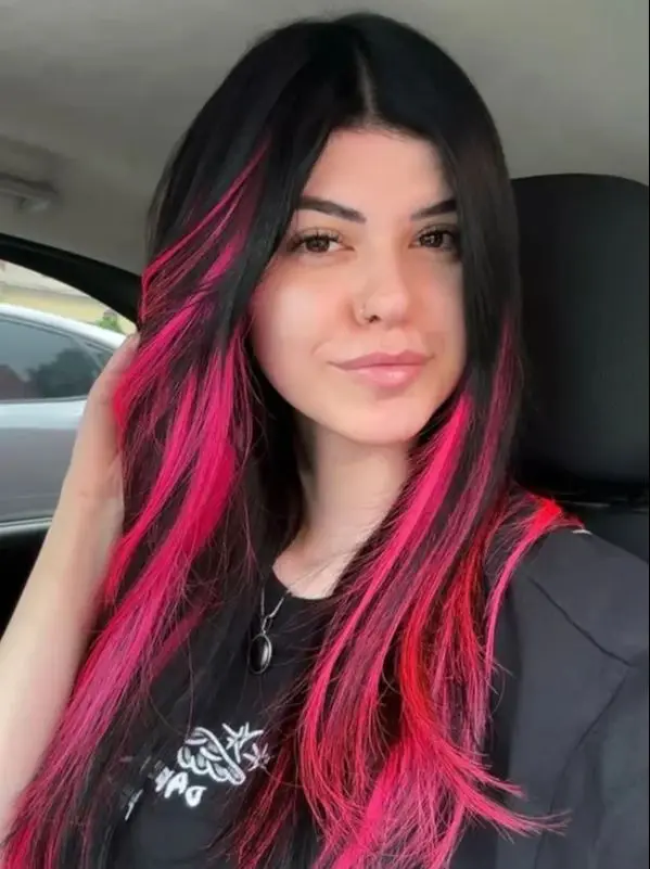 شعر مستعار أسود ووردي على شكل عظمة مستقيمة من الدانتيل شعر مستعار أمامي يسلط الضوء على الوردي 13X4 HD قبل قطعها بدون صمغ الاصطناعية اليومية تأثيري للبيع