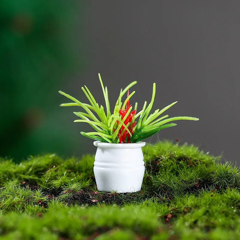 Miniatur Topf blumen/Gras Misch pflanzen Modell für DIY Garten/Gebäude Sand Tisch Szene Layout Materialien Diorama Kits 10pcs – Detail 4