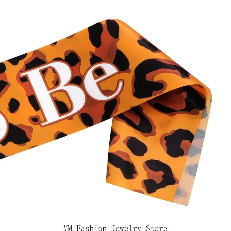 Jungle Party Costume with Realistic Animal Prints Funny Team Bride Bridesmaid Sash Comfortable and Easy Maintenance D0UB