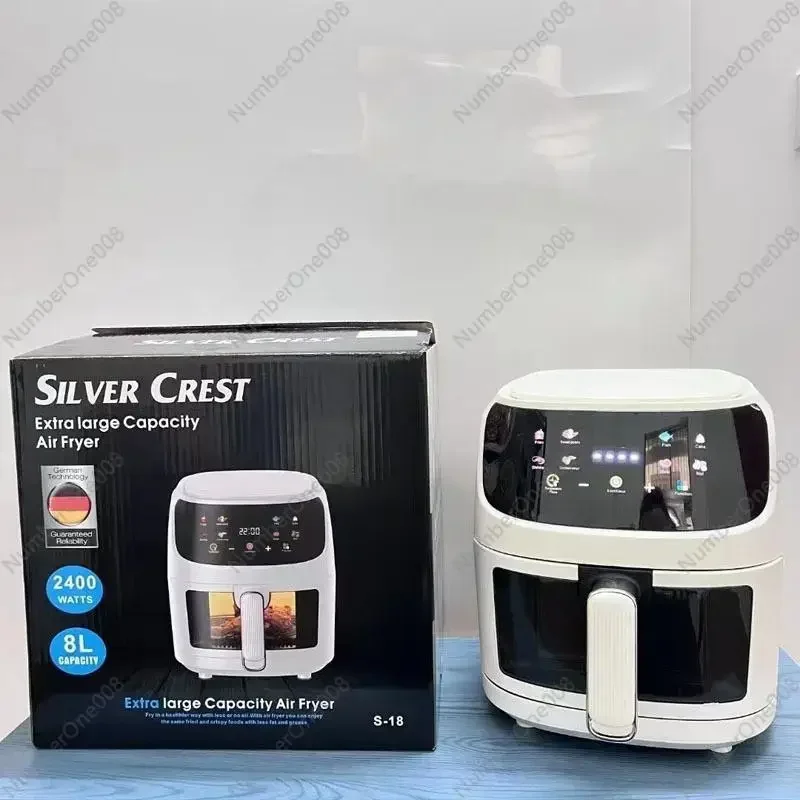 Cross-border 110V US Standard 8L Large-capacity Air Fryer Touch Smart Electric Fryer Automatic Fries Machine Fryer