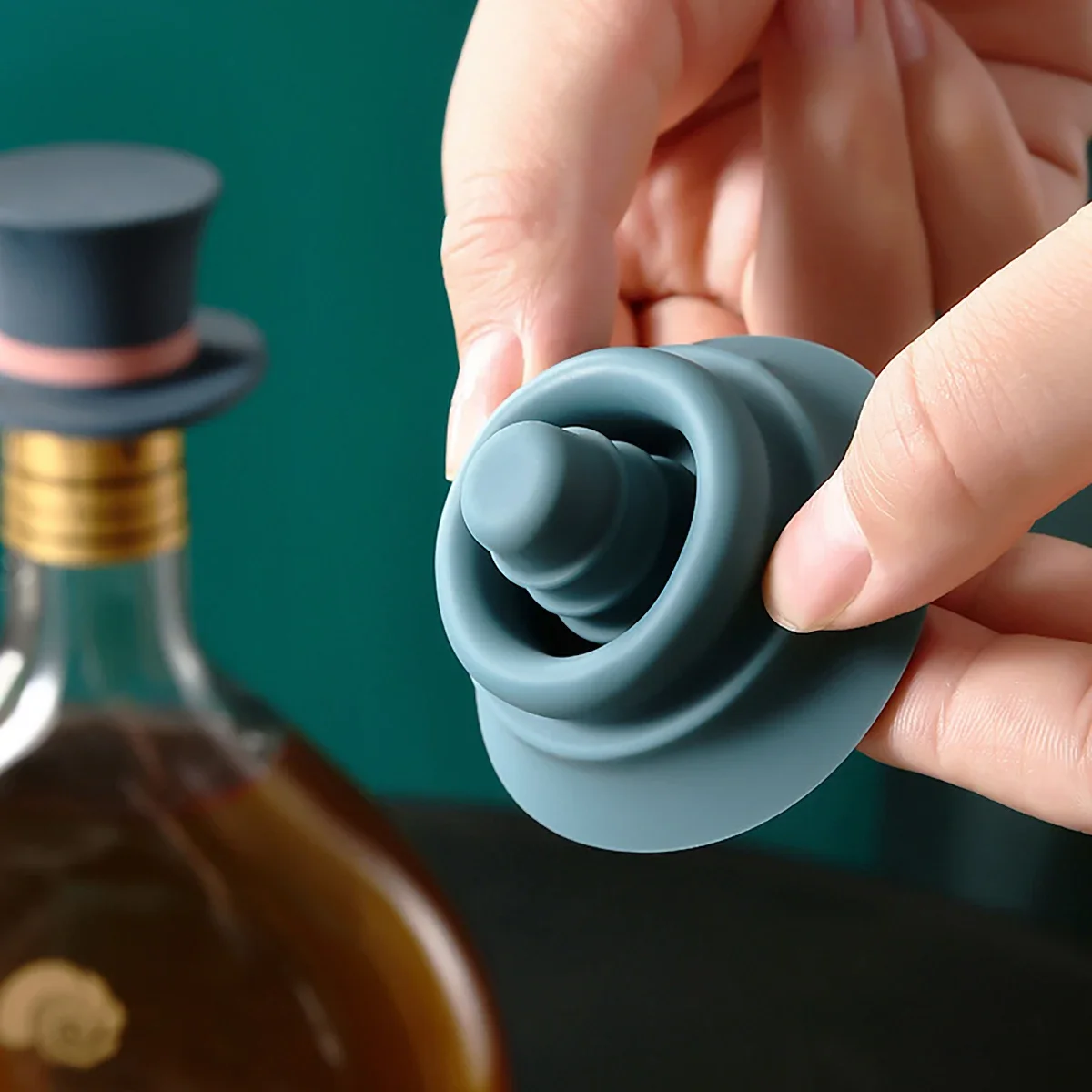 Magic Hat Wine Bottle Stopper Seal Cork Cover Silicone Wine Bottle Kitchen Tools Christmas Decorations Red Holiday Decoration