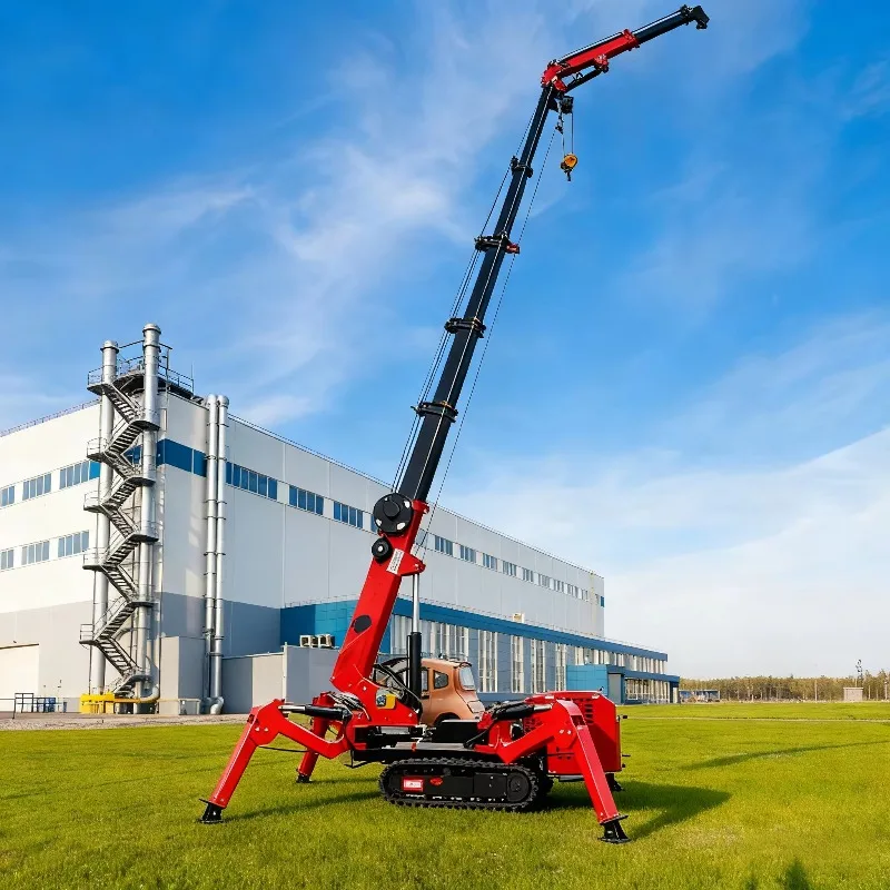 Remote Control Spider Crawler Crane 3Ton 10m Height Hydraulic Drive Foldable Boom Portable Mini Crane For Window Installation