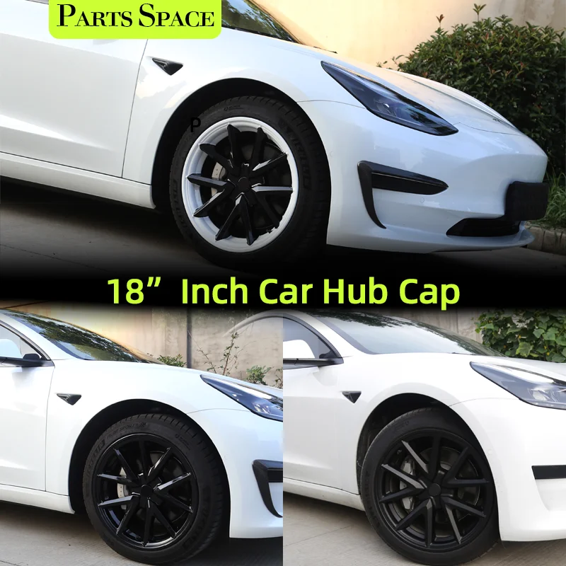 18-Inch Hubcap  Wheel Cap Kit Original Car Performance Replacement  Wheel Cap Full Cover Protecto For Tesla Model 3 2020- 2023