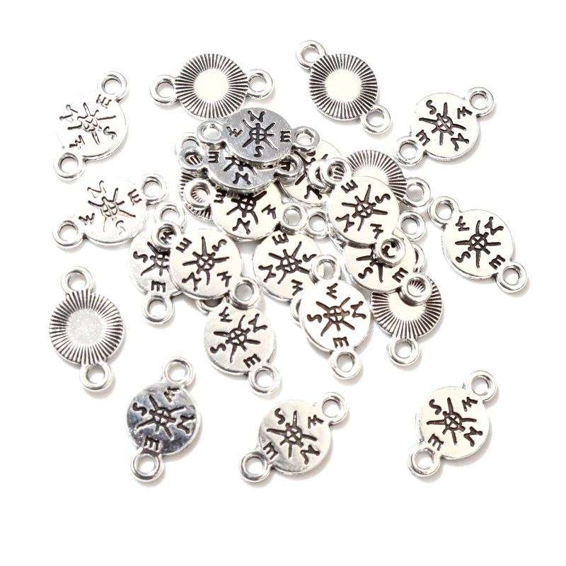 40pcs 16x9mm Charms Compass Antique Making pendant fit,Vintage Bronze Tibetan DIY Jewelry Accessories for Bracelet Necklace view 4