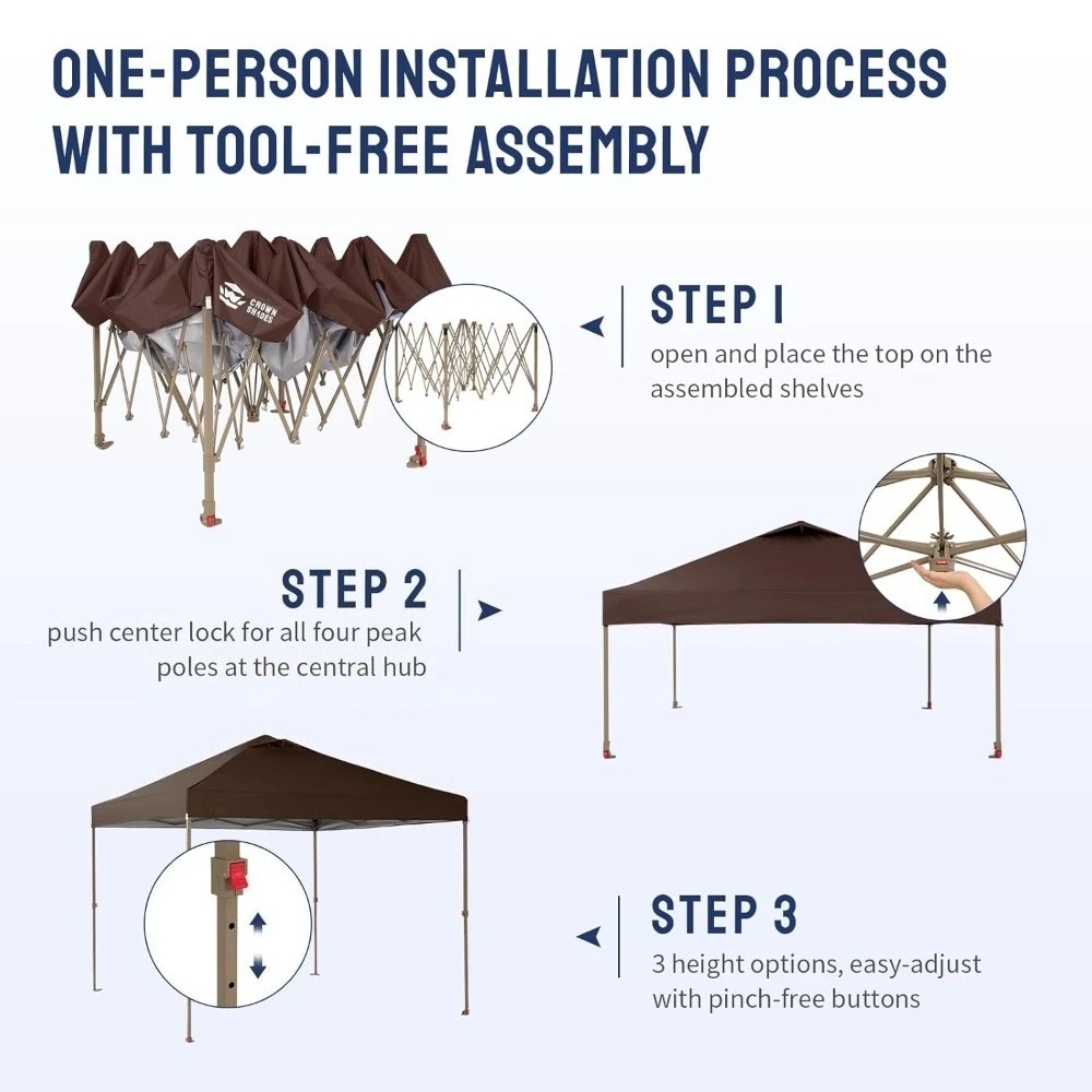 

Gazebo 10x10 Pop Up Canopy with Mosquito Netting, Screen Tent with 4 Ropes, 8 Stakes, 4 Sandbags and Wheeled, Customized