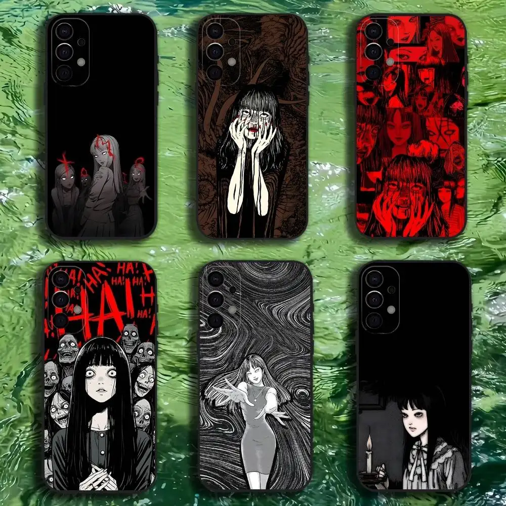 

Horror Hot comics T-Tomie Phone Case For Samsung S25,S24,S21,S22,S23,S30,Ultra,S20,Plus,Fe,Lite,Note,10,9,5G Black Cover