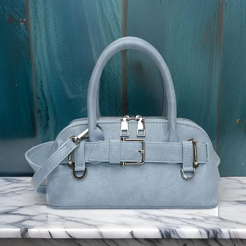 

Retro Chic Leather Crossbody Bag - Designer Messenger Purse With Vintage Paris Style, Large Capacity Fashionable Tote