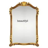 Wall-mounted living room decorative mirror French retro custom washbasin bathroom mirror European makeup mirror