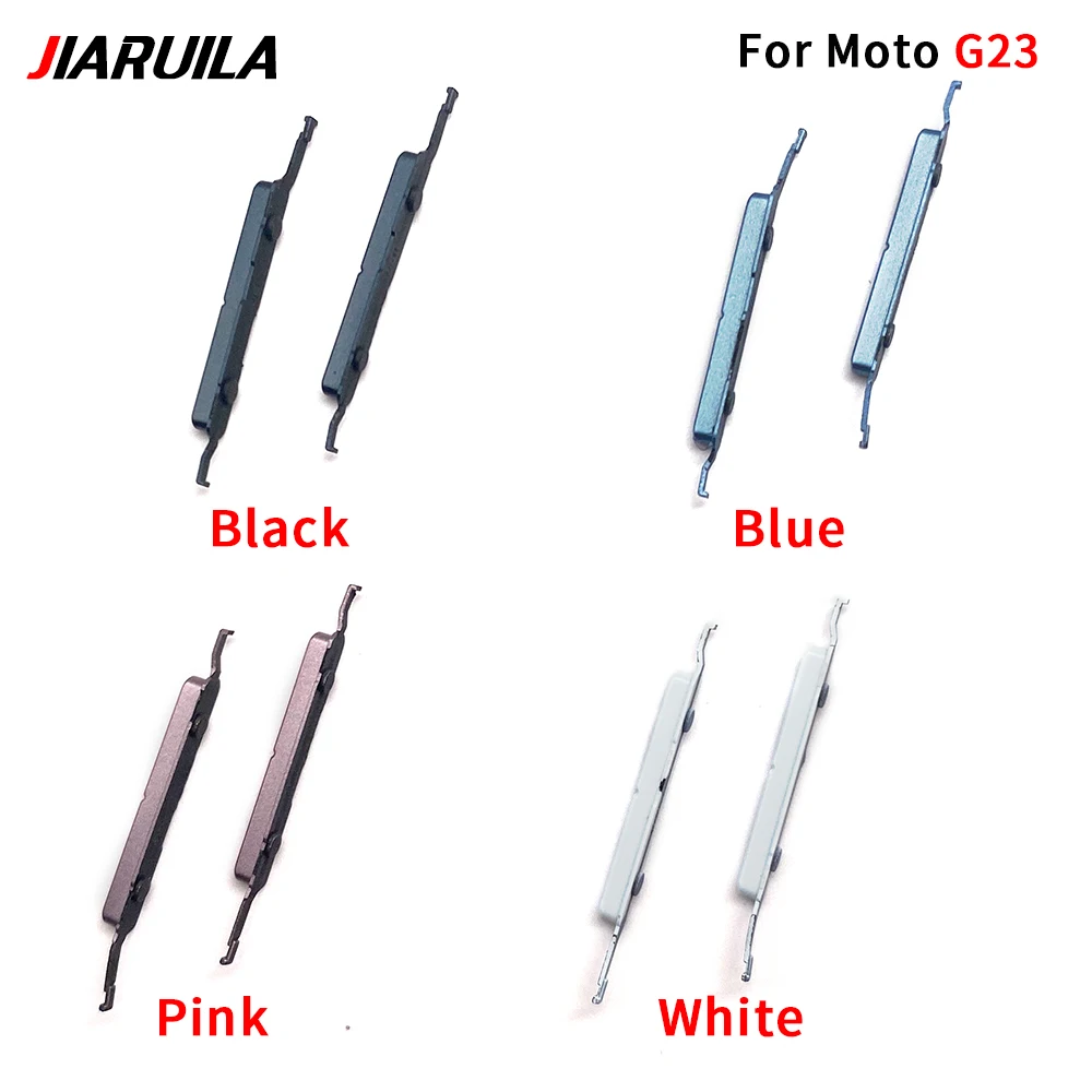 Good quality For Moto G13 G23 G50 One Fusion SIde Volume Button + Power ON / OFF Buttton Key Set Replacement Part