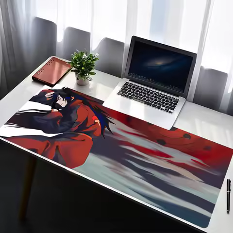 Mouse Pad Non Slip Rubber Mousepad Laptop Gamer Cabinet Keyboard Pad Office Computer Gaming Desk Naruto Madara Uchiha Mouse Mat