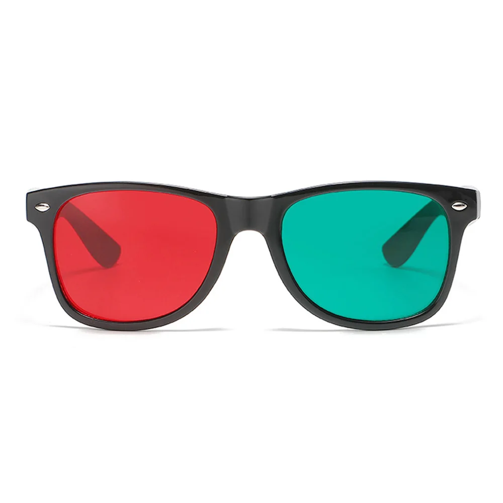 1PC zwart frame 3D-bril rood blauw groene lenzen voor amblyopie training en visuele test