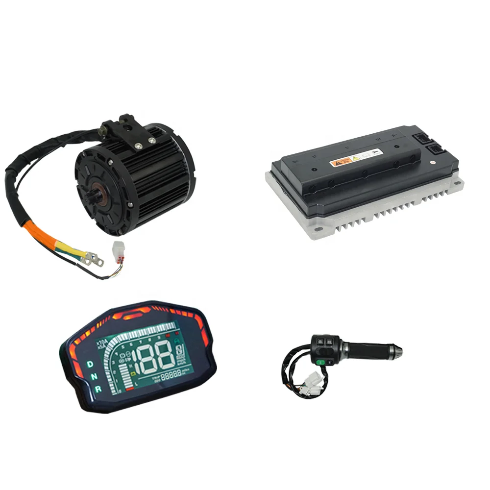

QS MOTOR 138 90H 4000W V1 7500W 72V 110KPH Mid Drive Motor Votol EM200-2SP Controller LCD Speedometer Electric Scooter Kits New