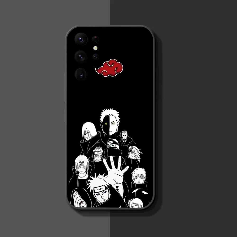 A-Akatsukis-Uchiha-N-Narutos Phone Case For Samsung Galaxy A52 A12 A51 S21 Edge S22ULTRA S23 S20LITE Plus Ultra Black Cover