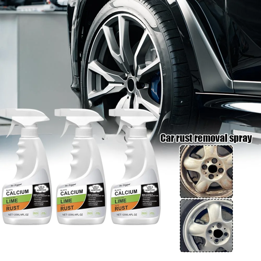 Quick Acting Rust Remover Spray Multi Purpose Cleaner Removes Rust And Stains On Wheel Hub Exhaust Pipe And Metal Parts
