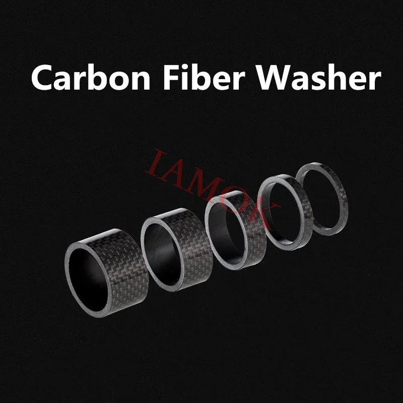 

TOOPRE Mountain Bike Carbon-Fiber Fork Carbon Fiber Washer Iamok Black 3/5/10/15/20mm Headset Backing Ring Bicycle Parts