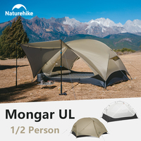 Naturehike Mongar UL Tent Camping 1 2 Person Tent Outdoor Travel 15D Nylon Waterproof Ultralight Shelter Tent Hiking 3 Season