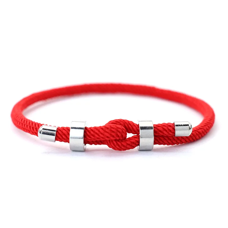 Adjustable Red Thread Stainless Steel Bracelet product image