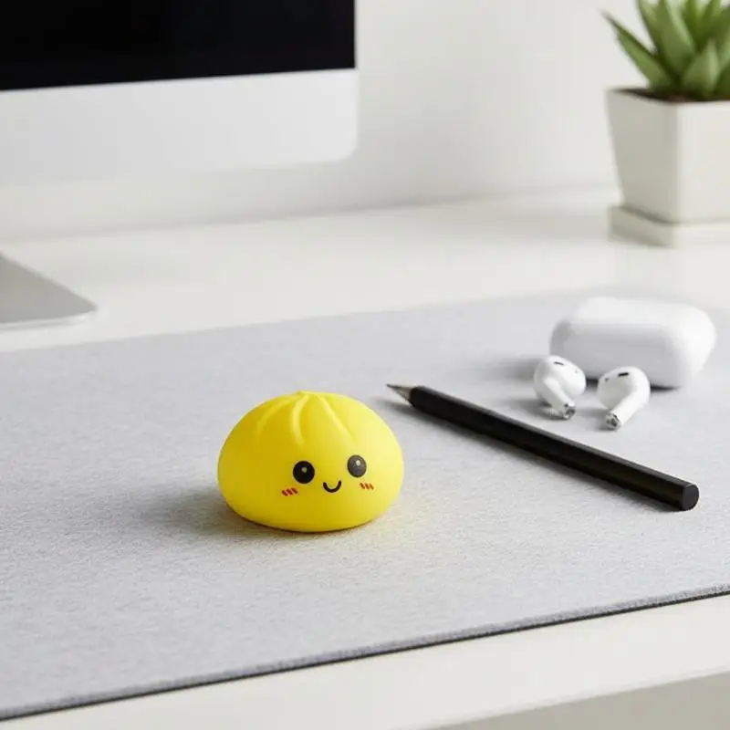 Cute Steamed Bun Stress Relief Toy Soft Squeeze Fidget Toy for Kids And Adults