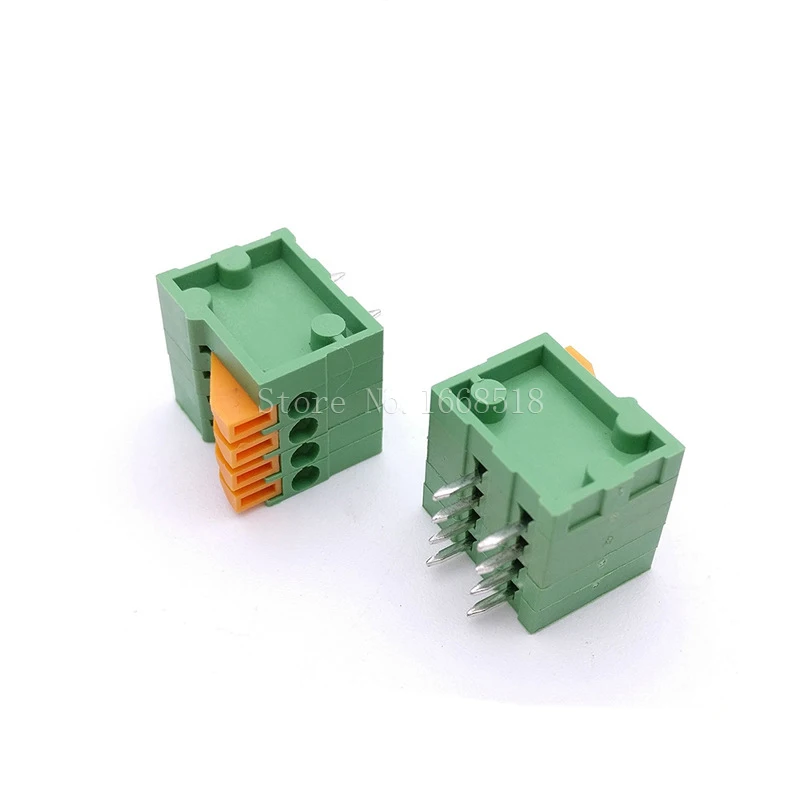 50Pcs KF141R KF141V 2.54mm Pitch PCB Terminal Block Connectors 2/3/4/5/6/7/8/9/10 Pin Straight / Right Angle Screwless Terminals