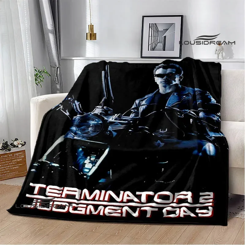 

Schwarzenegger Terminator print blankets Children's warm blanket soft and comfortable blanket home travel blankets birthday gift