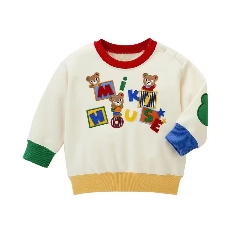 Boys Hoodies Cartoon Bear Long Sleeve Hoodie Terry Tops Baby Boy Sweatshirts Kids Clothes Sweatshirt Sudaderas Pull Moletons