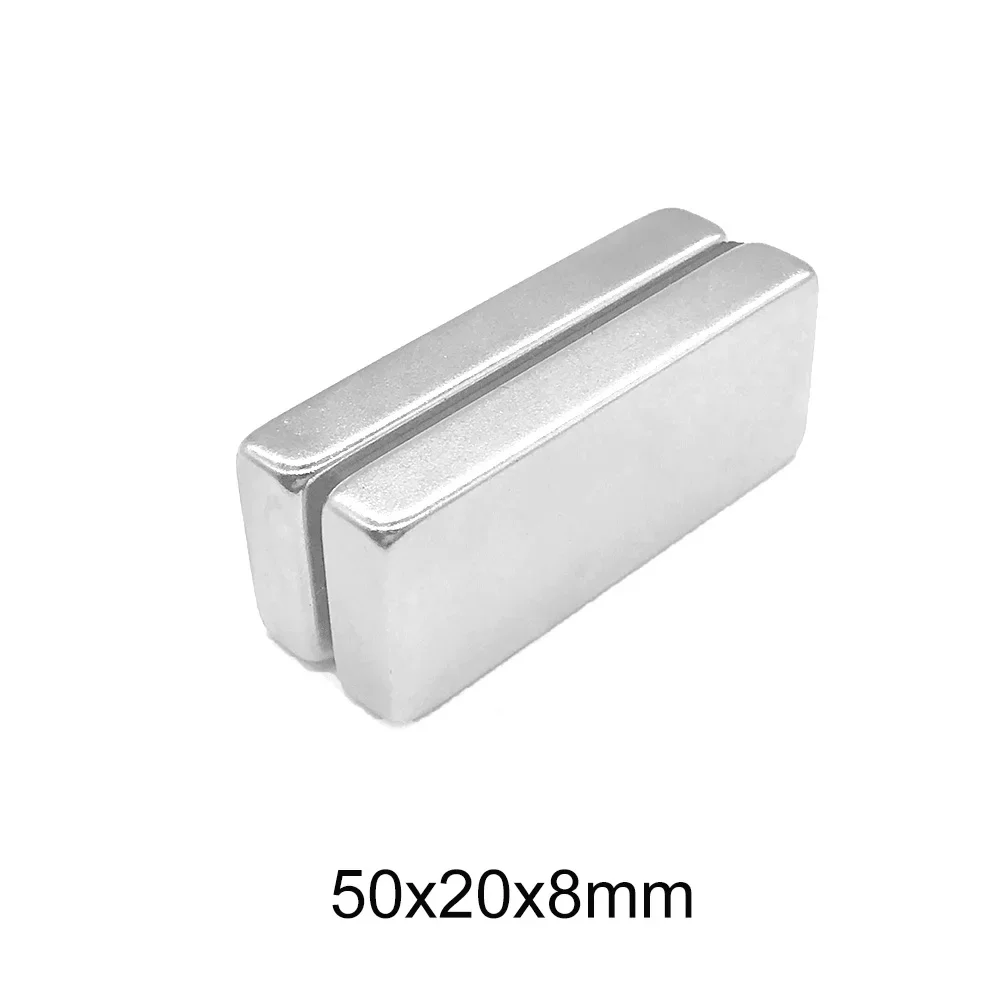 50x20x8mm Block Strong Magnetic Magnets 50mm x 20mm N35 Permanent Magnet 50x20x8mm Quadrate Big Neodymium Magnet 50*20*8