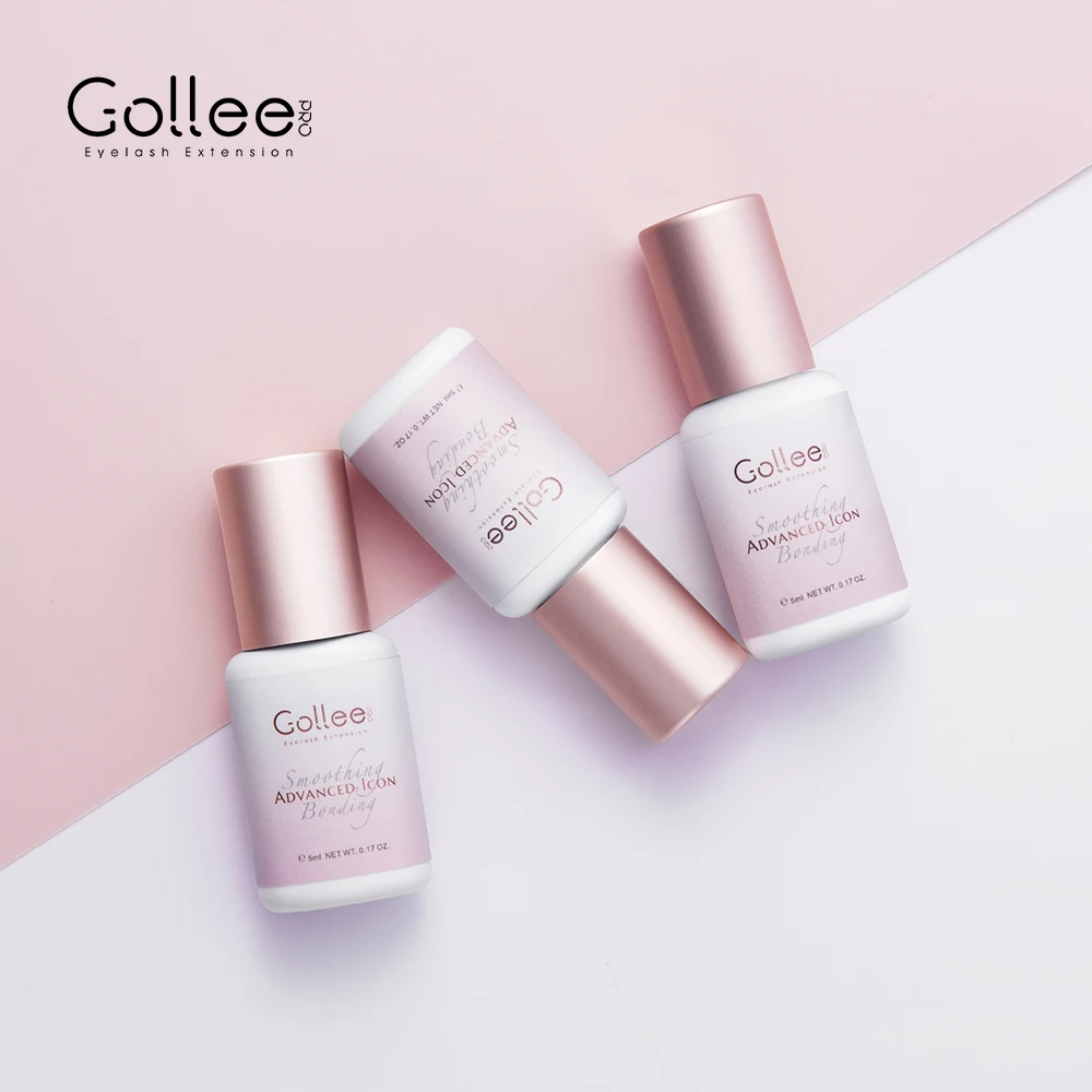 Gollee Pink Glue 1s Fast Dry Sensitive Glue for Eyelash Extensuon Latex-Free Adhesive Lash Waterproof 5pcs wholesale Supplies