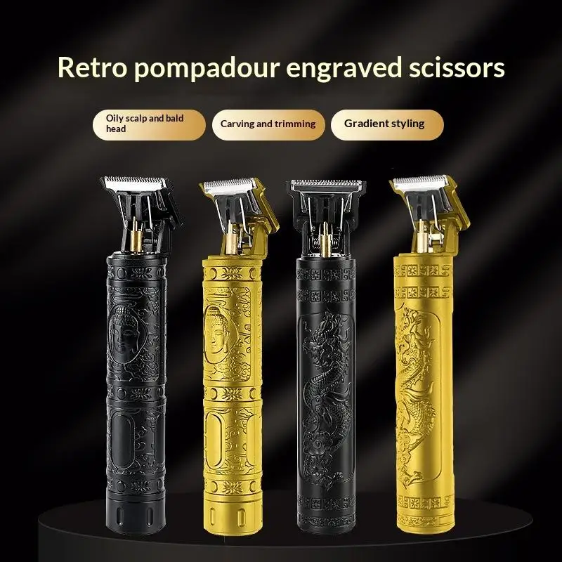 Vintage Cordless Hair Cutting Machine Portable Electric Hair Trimmer USB Fast Charging Shaver for Barber Or Home Use