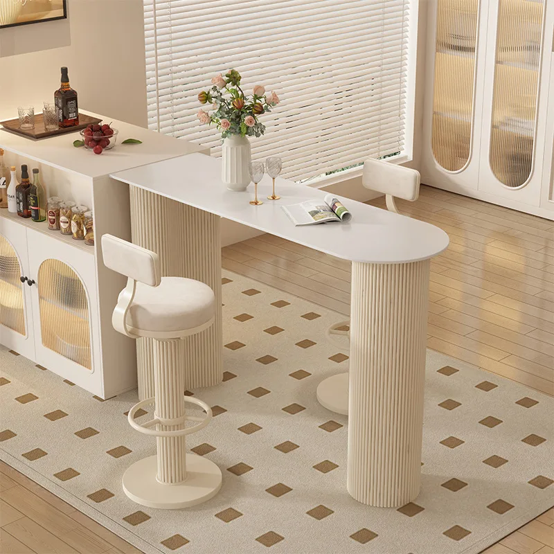 スレートハイバーテーブルチェアセットバルコニーパーティション高級ホームミニカジュアルバーロングテーブルダイニングルームカフェテーブルホーム家具