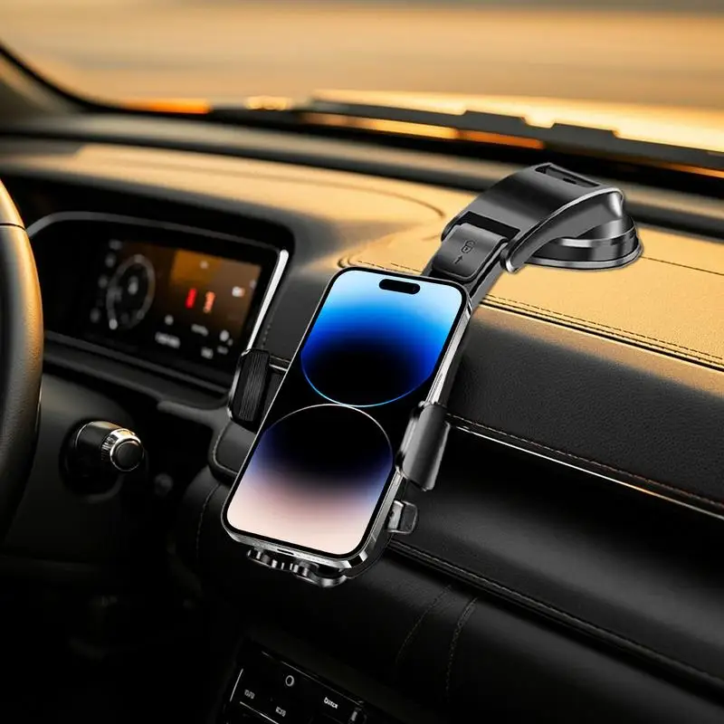Suction Cup Phone Mount Cell Phone Stand For Car Mount Vehicle Accessories Strong Suction Cup Mobile Stand 360 Adjustable For