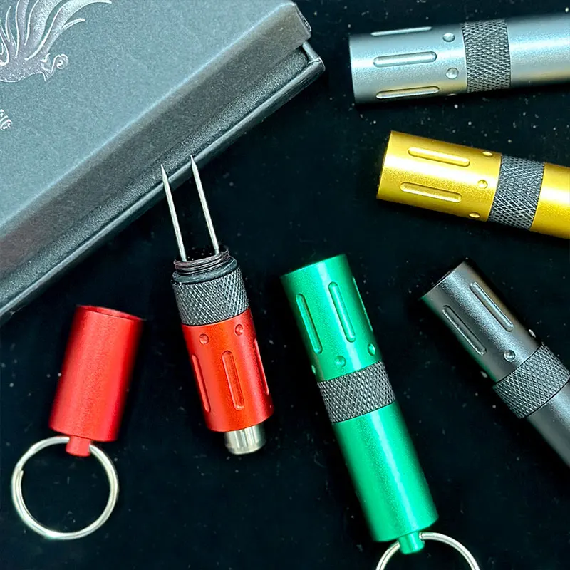 Cigar Needle Outdoor Stainless Steel Portable 2-in-1 Cigar Punching Needle Drill Loose Travel Cigar Accessories Tool 917