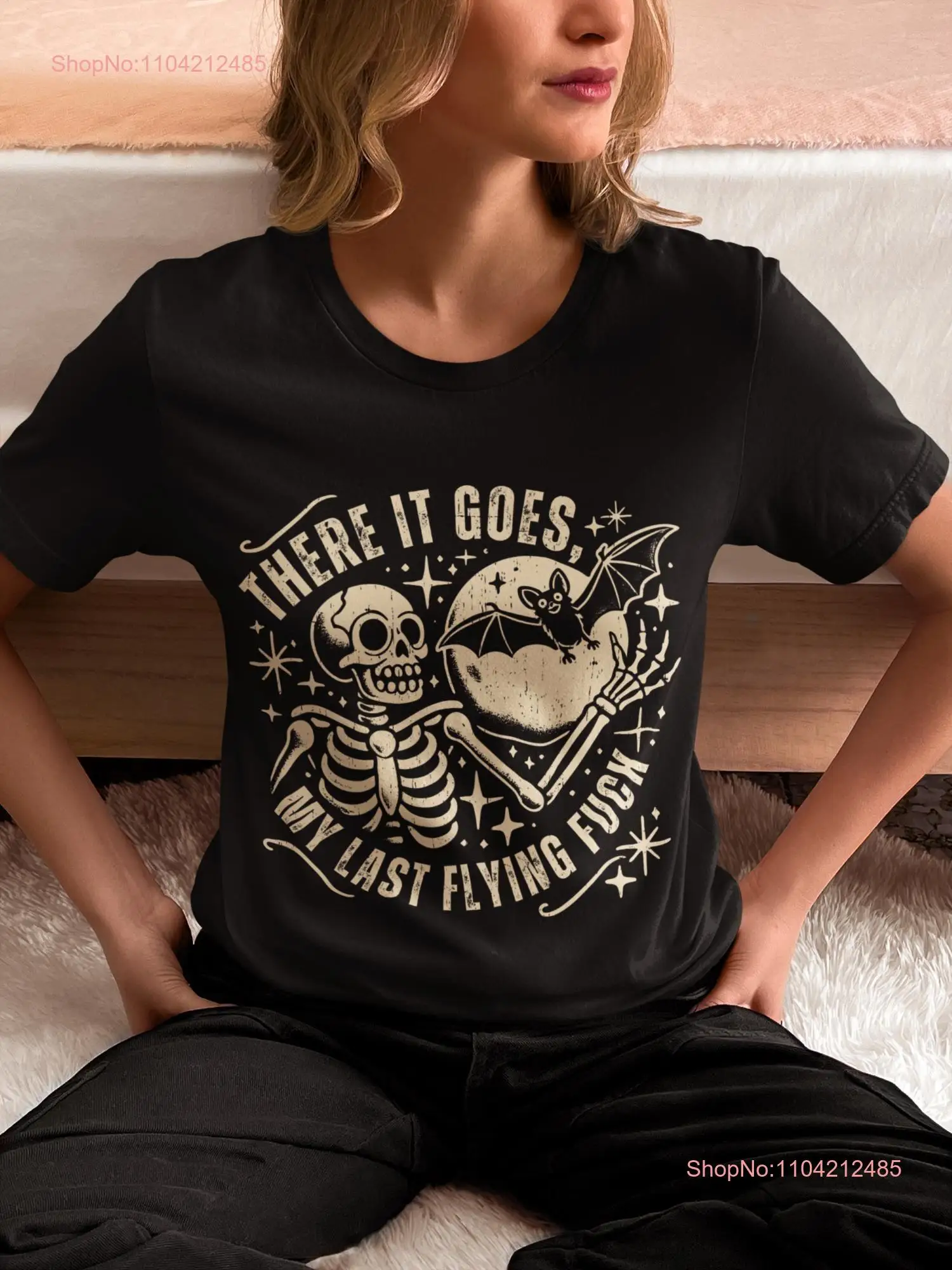 Retro Skeleton Halloween T Shirt Gothic Dark Humor There It Goes My Last Flying F Comfort Colors Sarcastic Swears