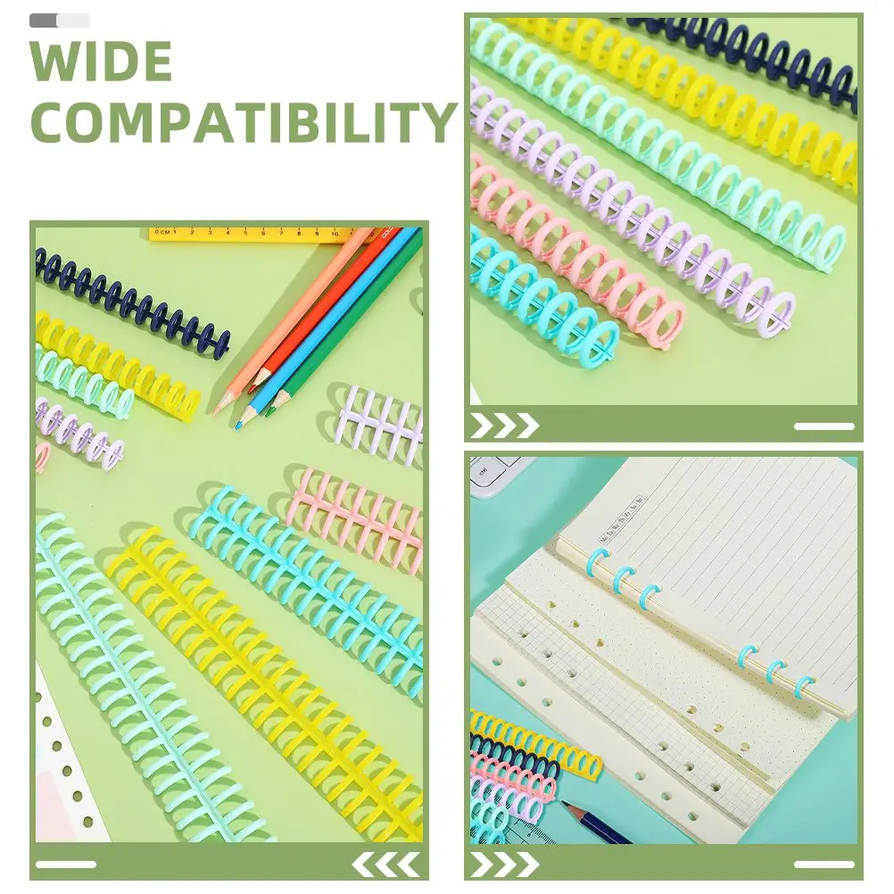 30 Pcs Binding Ring Paper Holes Book Machines Binder Spiral Combs Inserts Coil Notebooks Supplies Plastic Versatile Use