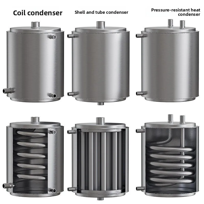 Coil Cooler Heat Exchanger Pipe Hot and Cold Water Distillation Brewing Equipment Condensing 304 Stainless Steel Liter Cooling