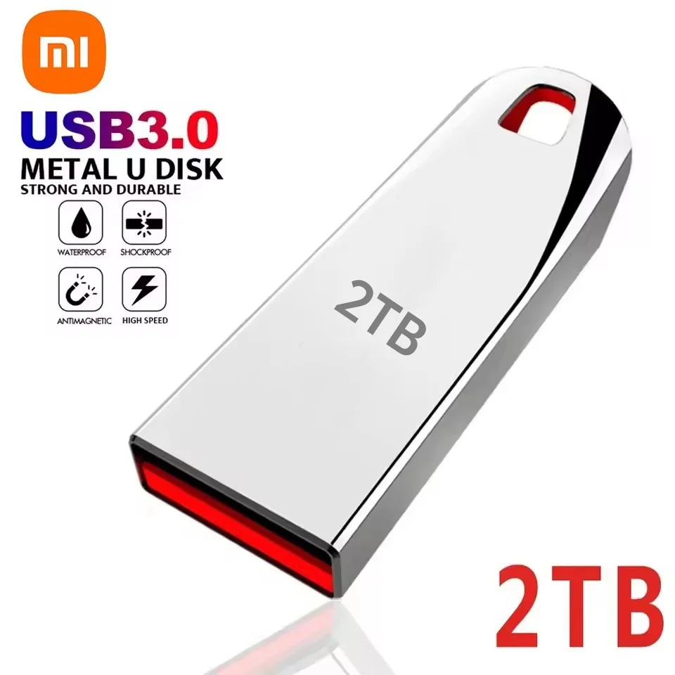 Xiaomi 2TB Flash Drive Usb 3.2 Super High Speed Metal Transfer U Disk Pen Drive 1TB Wodoodporny dysk flash typu C 2024 Nowy