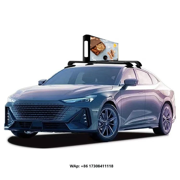 Waterproof double-sided advertising LED display P3 car taxi Led screen signage bus rear window LED display
