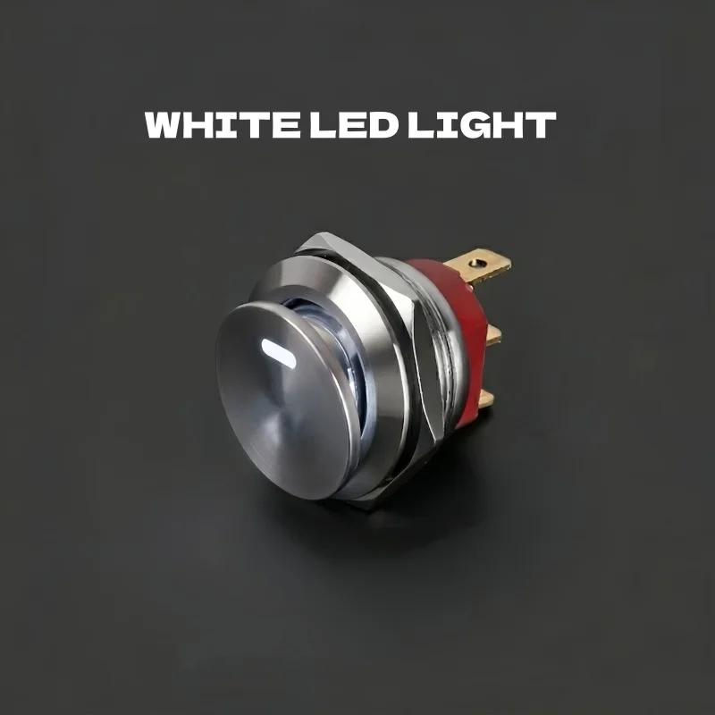 Wippschalter 16/19/22/25/30MM Metall Edelstahl-Taste 12V 20A Selbstverriegelnd Zwei-Positionen-Schalter EIN-AUS 220V Hochstrom