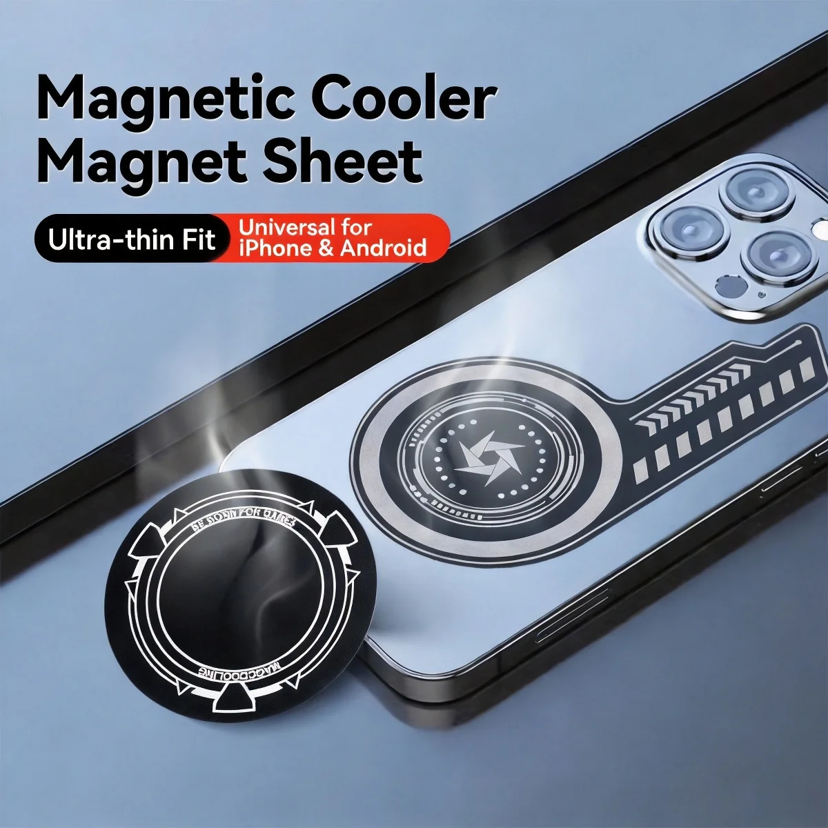 Magnetic Semiconductor Cooling Plate Heat Sink Expend for Cooling Fans Gaming Cell Phone Cooler Radiator Radiating Sticker