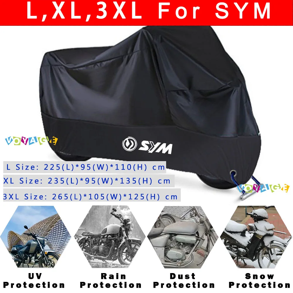 For SYM JOYMAX Cruisym FNX150 Fiddle MaxSym JoymaxF JoymaxZ Waterproof Outdoor Scooter UV Protector Dust Rain Cover Accessories