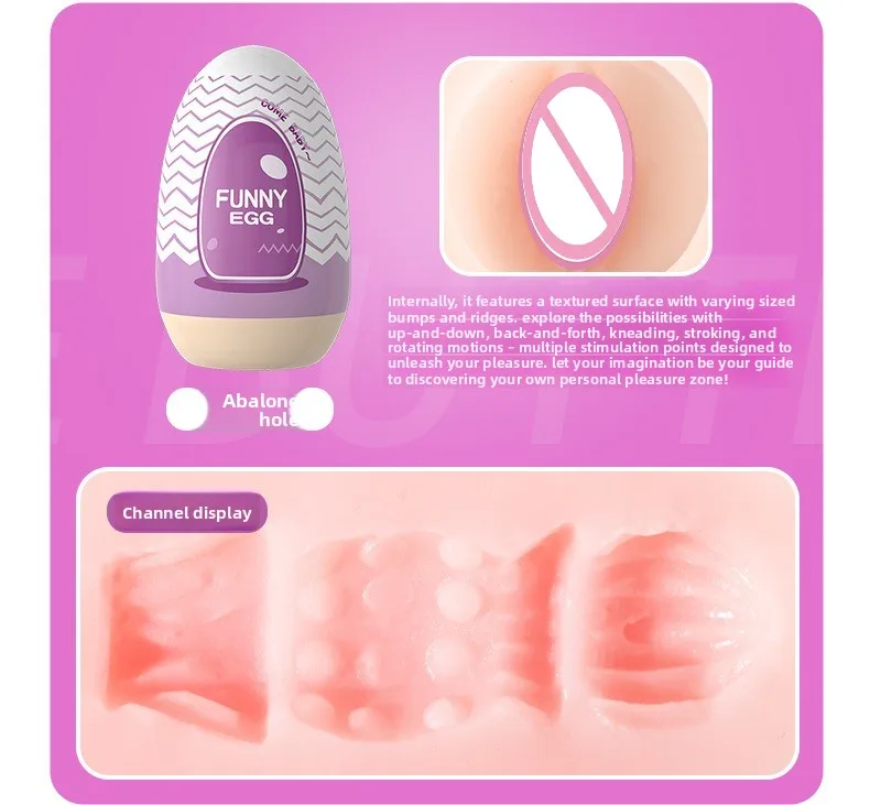 Fun Ei voor Mannen Stimulator Penis Massager Zacht Rubber Volwassen Speeltjes voor Mannen Realistische Vagina Pocket Kut Mini Cups Masturbator