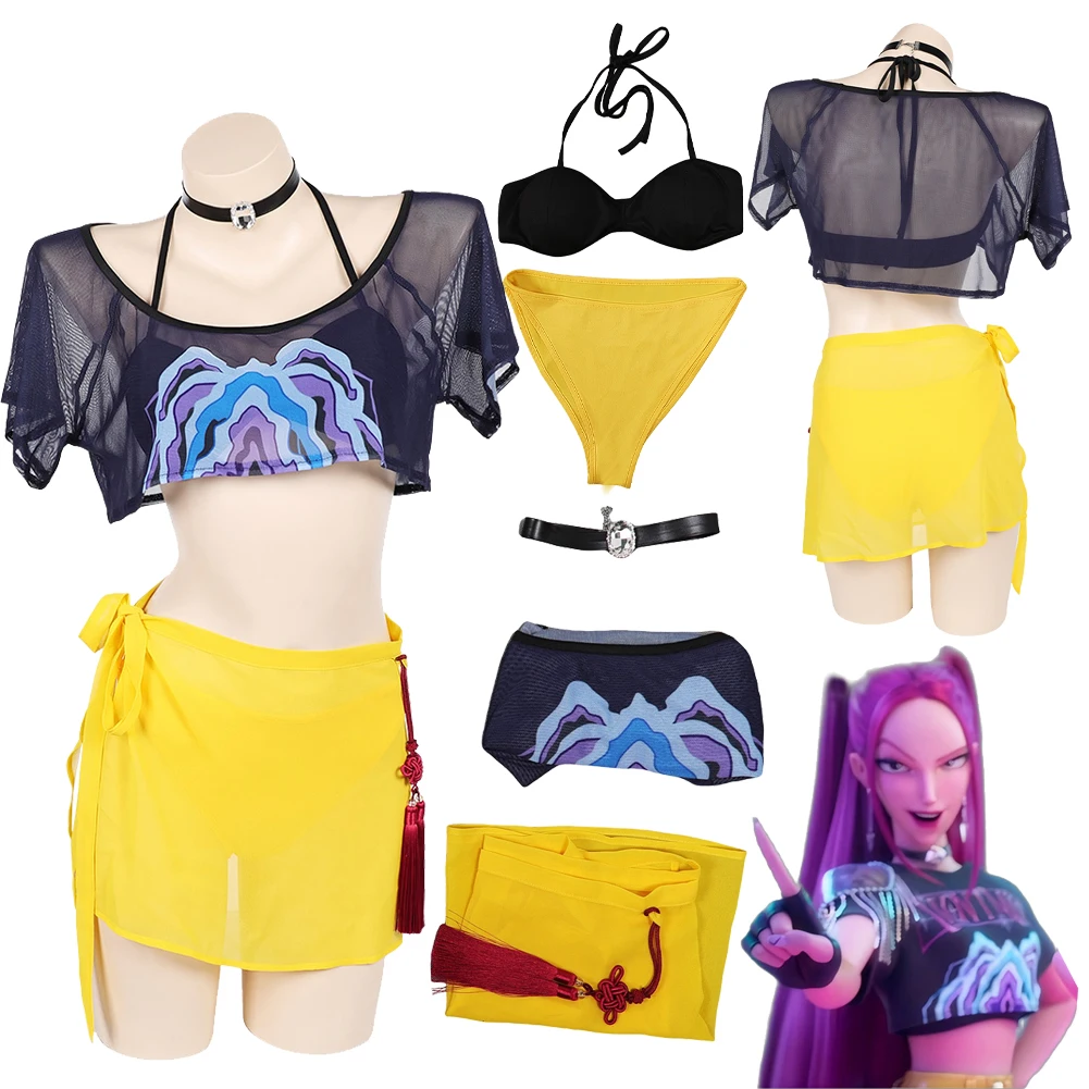 

2025 Cartoon Demon Hunter of KPop Cosplay Mira Swimsuit Clothes Party Disguise Outfits Suits Roleplay Halloween Costume Carnival