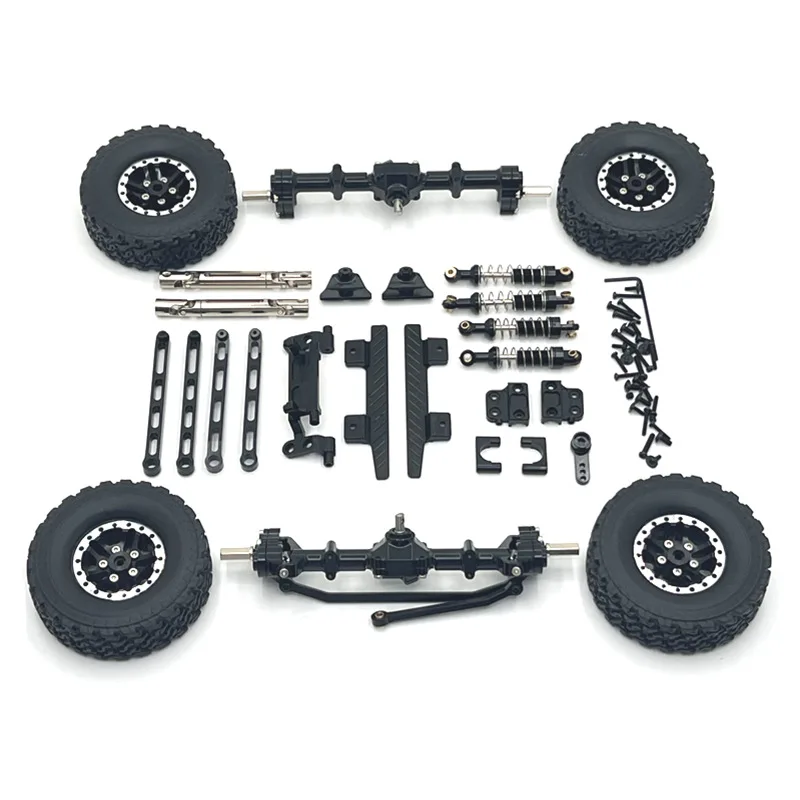 Kit ammortizzatore per pneumatici con morsetto per ponte per porta di aggiornamento in metallo adatto per modello MN 1/12 MN82 LC79 RC Car muslimah