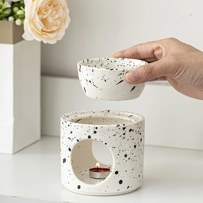 Detachable Ceramic Essential Oil Burners Waxes Melt Burner Warmer Tealight Candle Holder Home Tabletop Decoration Yoga Spa Gifts