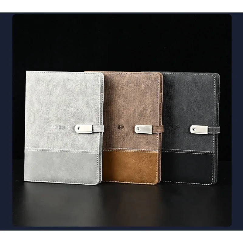 Rechargeable Notebook Wireless Multi Functional Power Loose Leaf Notebook Enterprise Business Notebook Gift Set