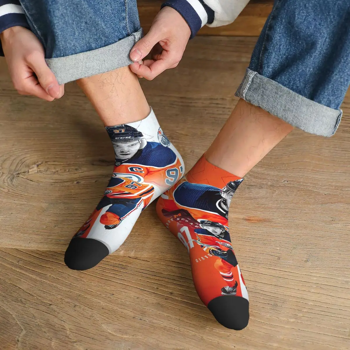 

Носки Connor McDavid, супер мягкие чулки в стиле Харадзюку, всесезонные носки, аксессуары для унисекс, рождественские подарки