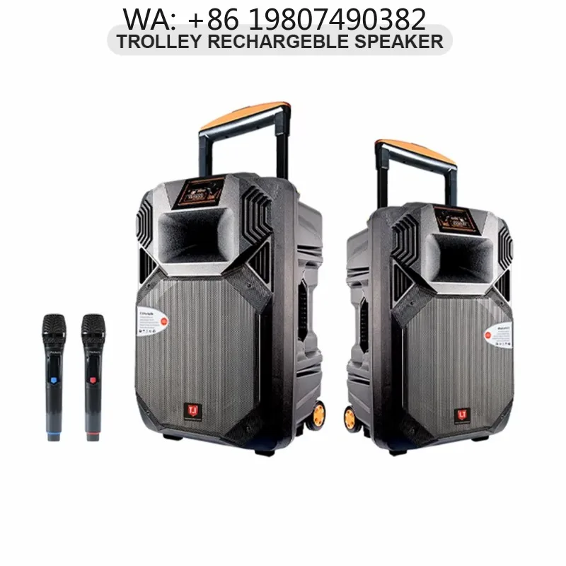 

All-in-One Rechargeable Trolley Speaker, BT WiFi and mic equipped for outdoor wedding, party and KTV events