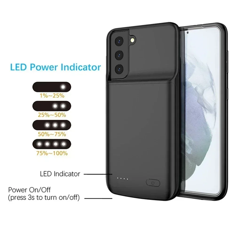 10000mAh Battery Power Bank for Samsung Galaxy S9 Battery Case for Note 20 Ultra 8 9 10 S8 S10 S20 S21 S22 Ultra Charger Cases