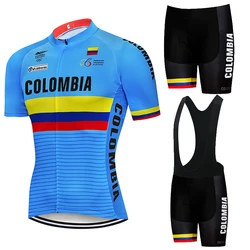 COLOMBIA 2022 Men Cycling Sets Short Sleeve Summer MTB Bicycle Breathable Cycling Jersey Set Road Bicycle Cycling Clothing