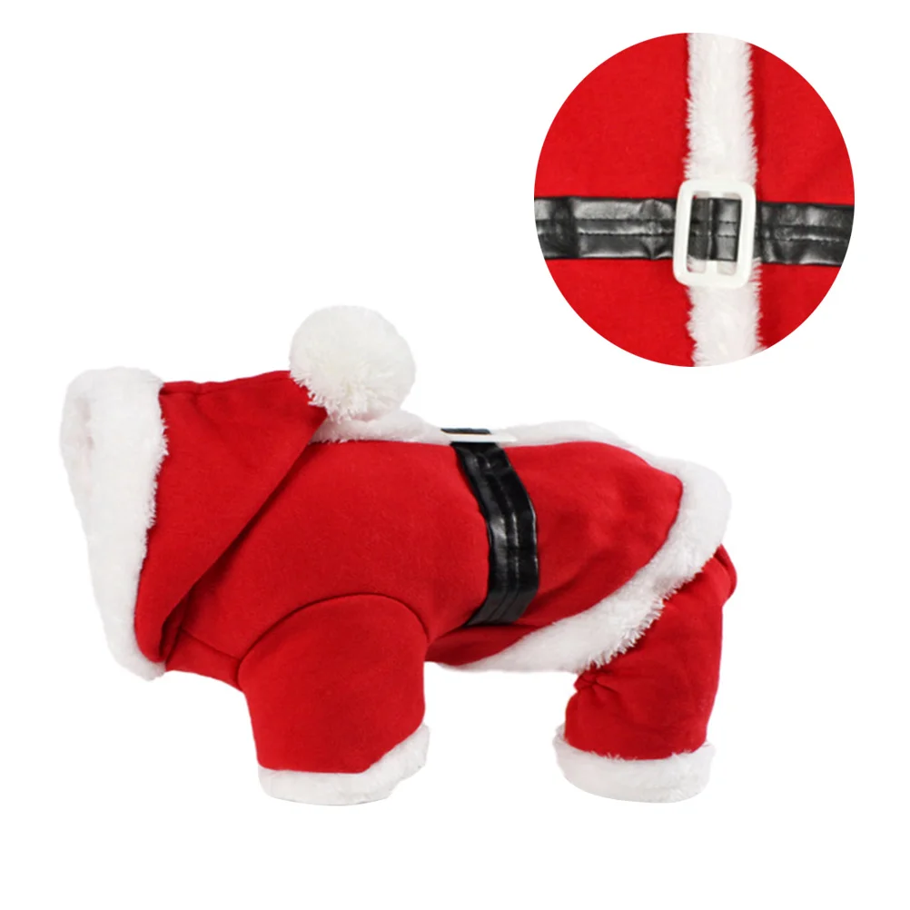 

Fleece-in-warm Pet Suit Costume Winter Dog Dress Dogs Christmas Costumes Double Layer